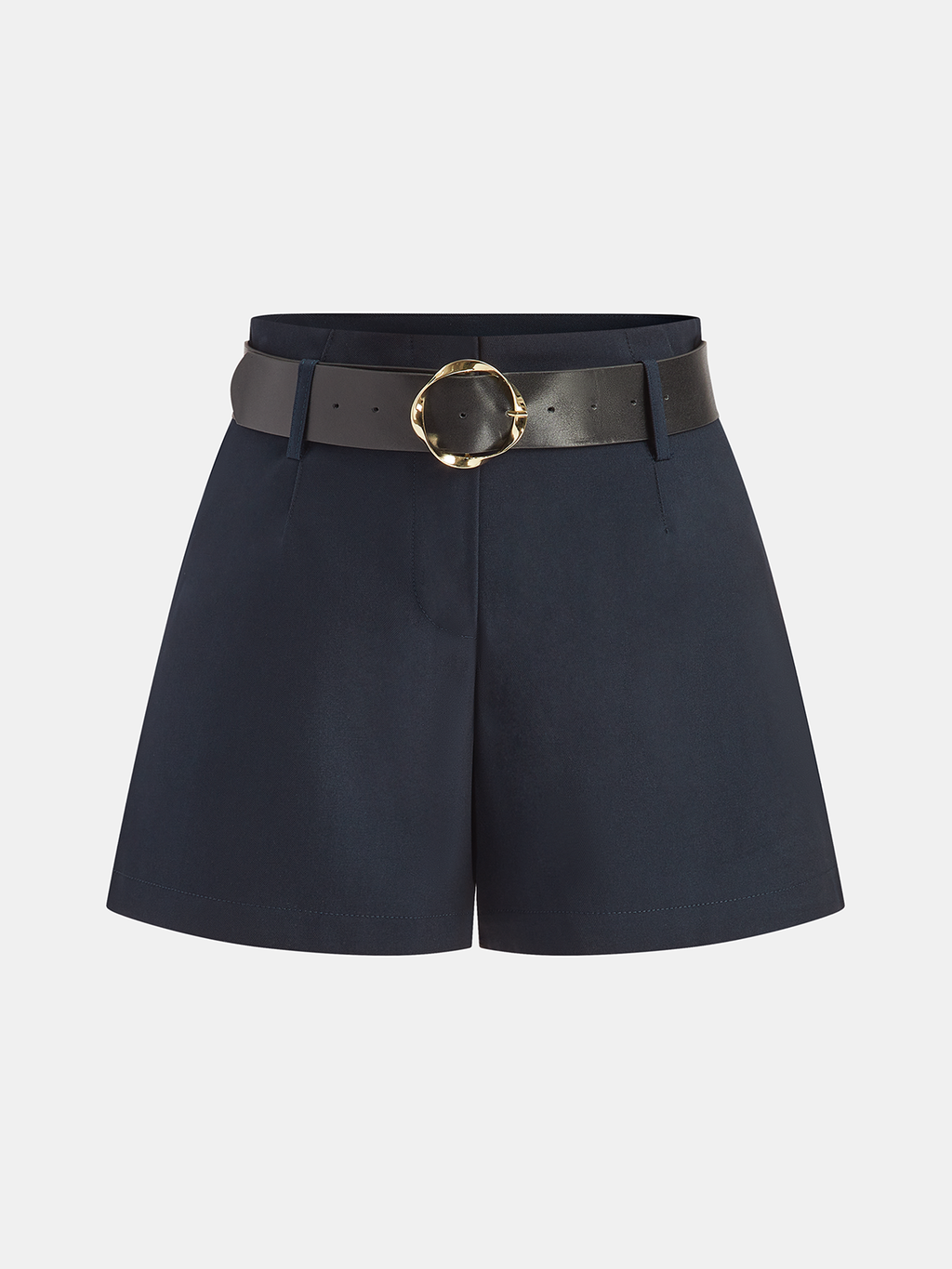 Gürtel-Shorts mit hoher Taille