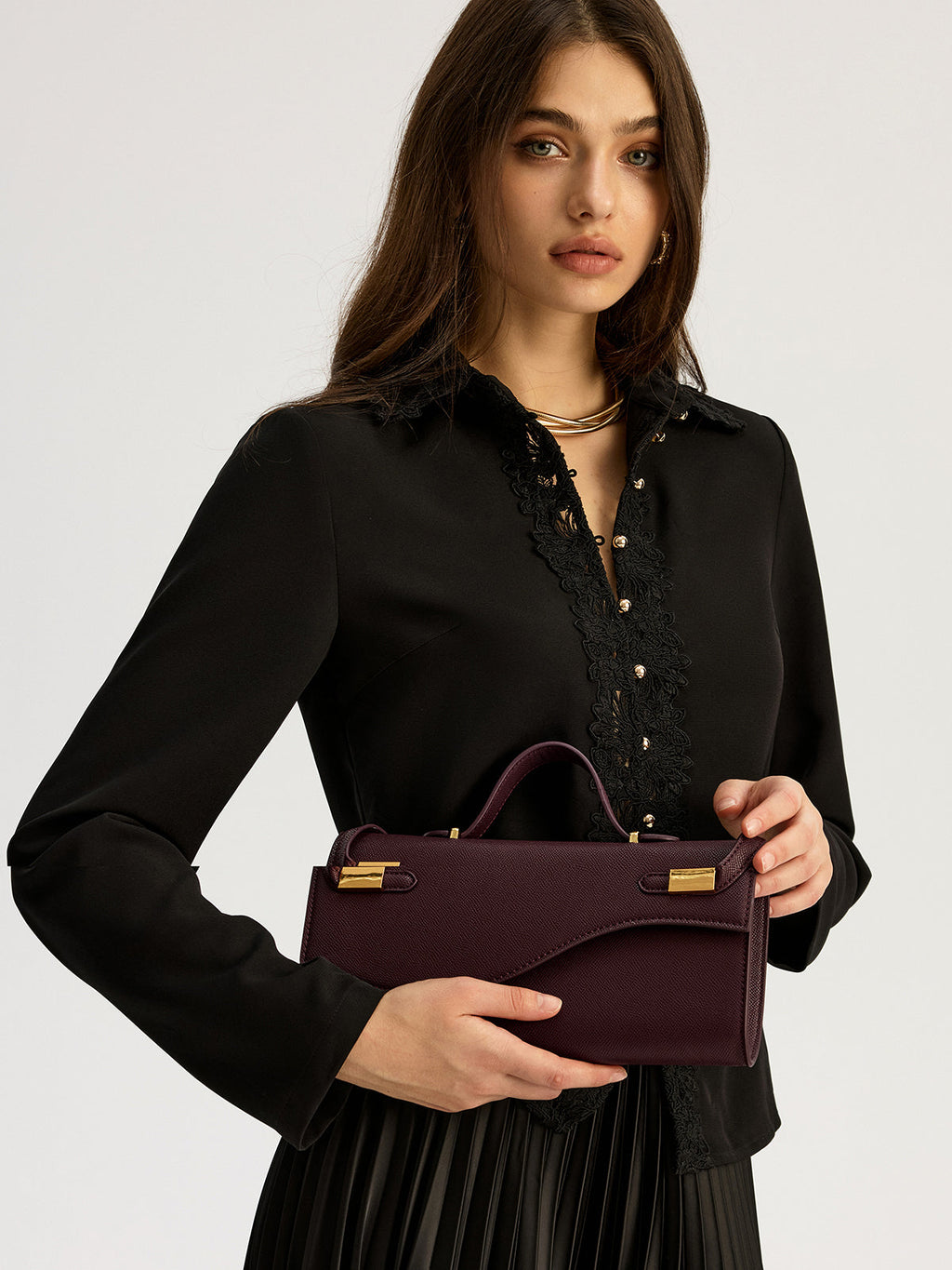 PU Leather Top-Handle Bag