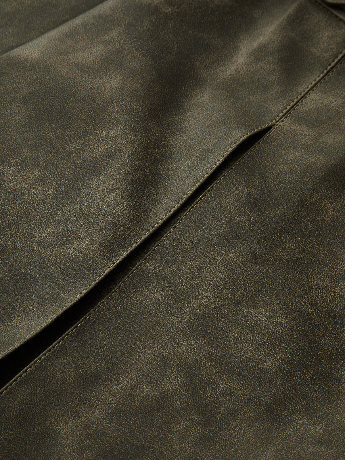 Faux Leather Pleated Shorts