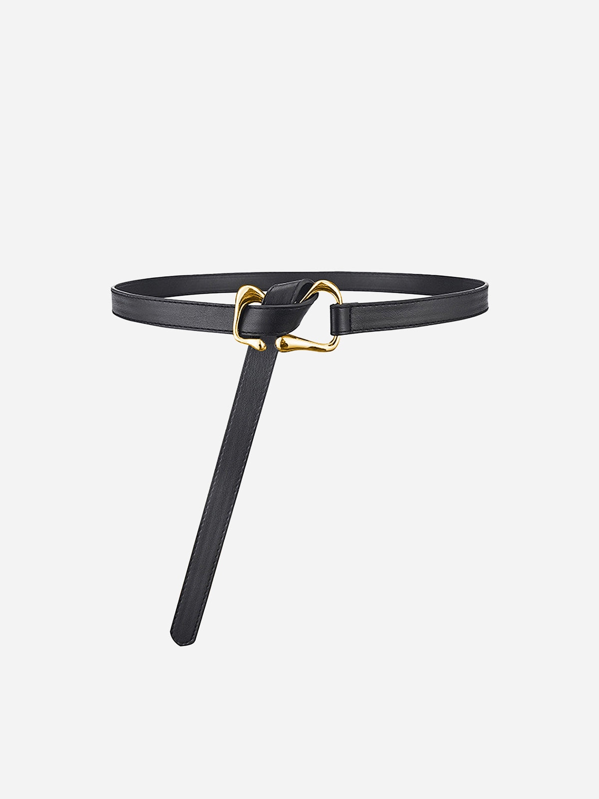 Ceinture unique ornée d'une boucle dorée et d'un nœud 