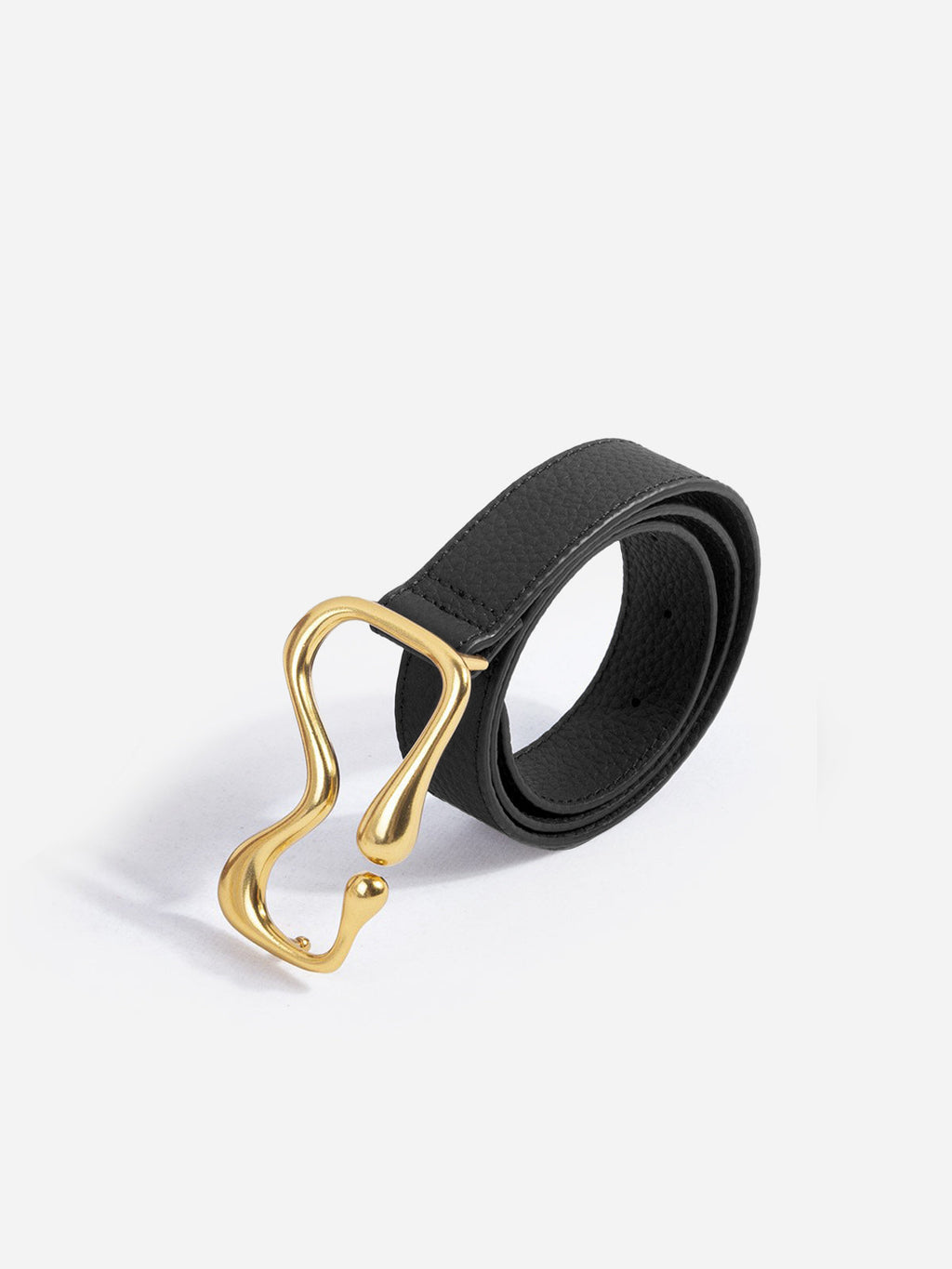 Unique Gold Buckle Knot Detail Belt