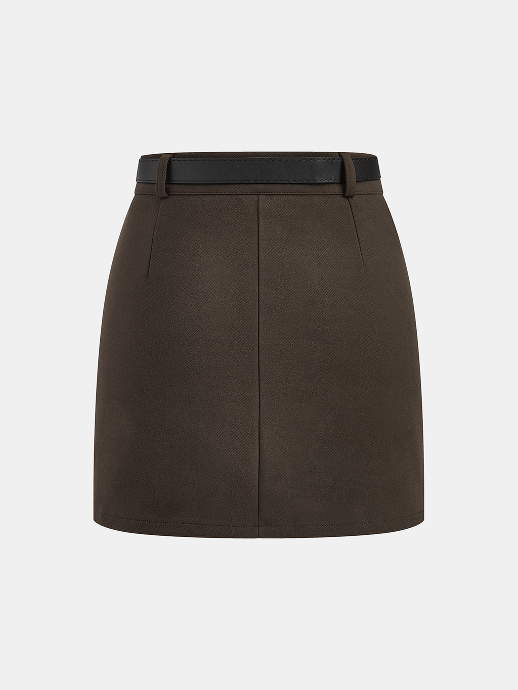 Belted Tweed Mini Skirt