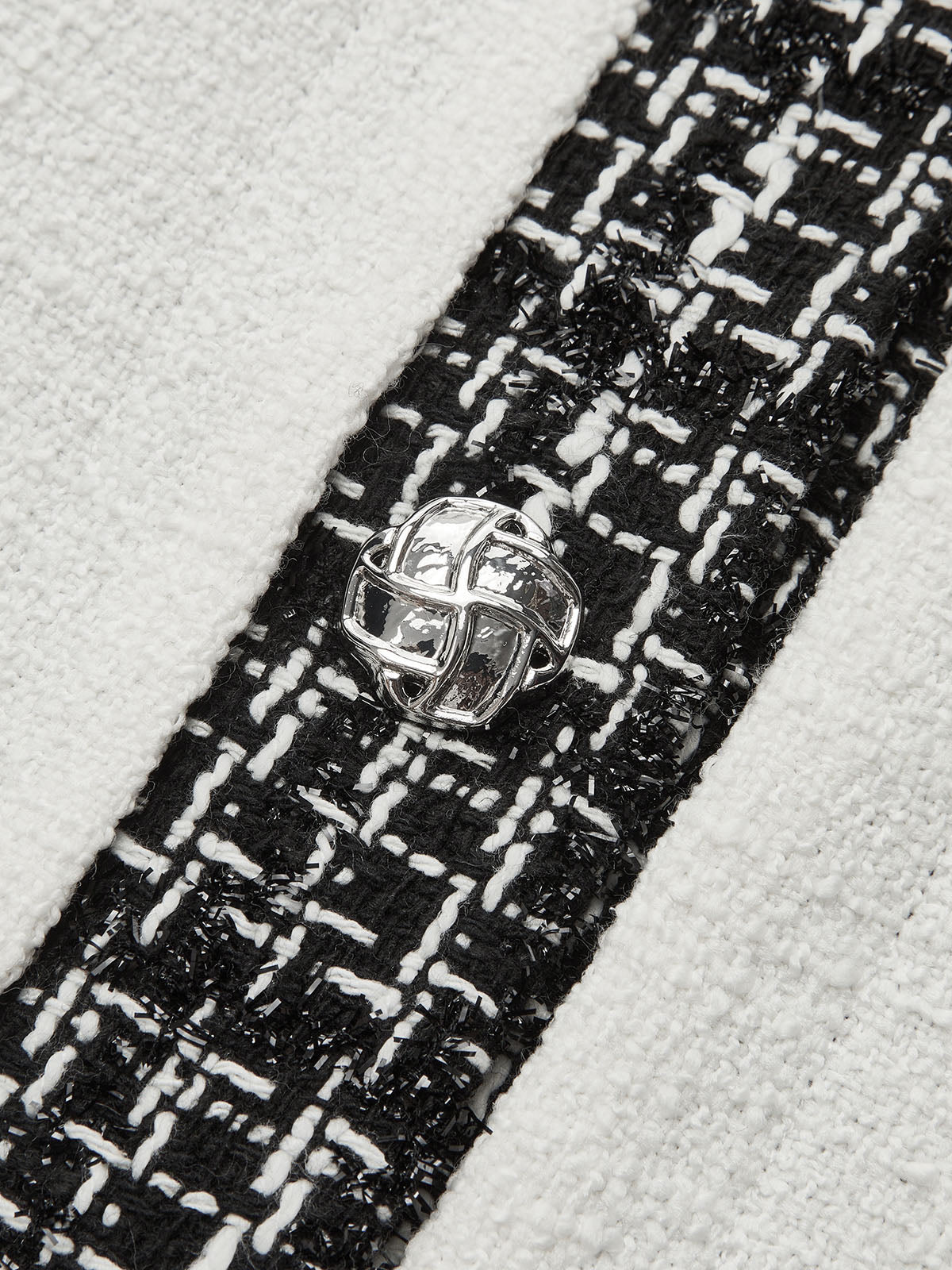 Tweed Contrast Trim Cropped Jacket