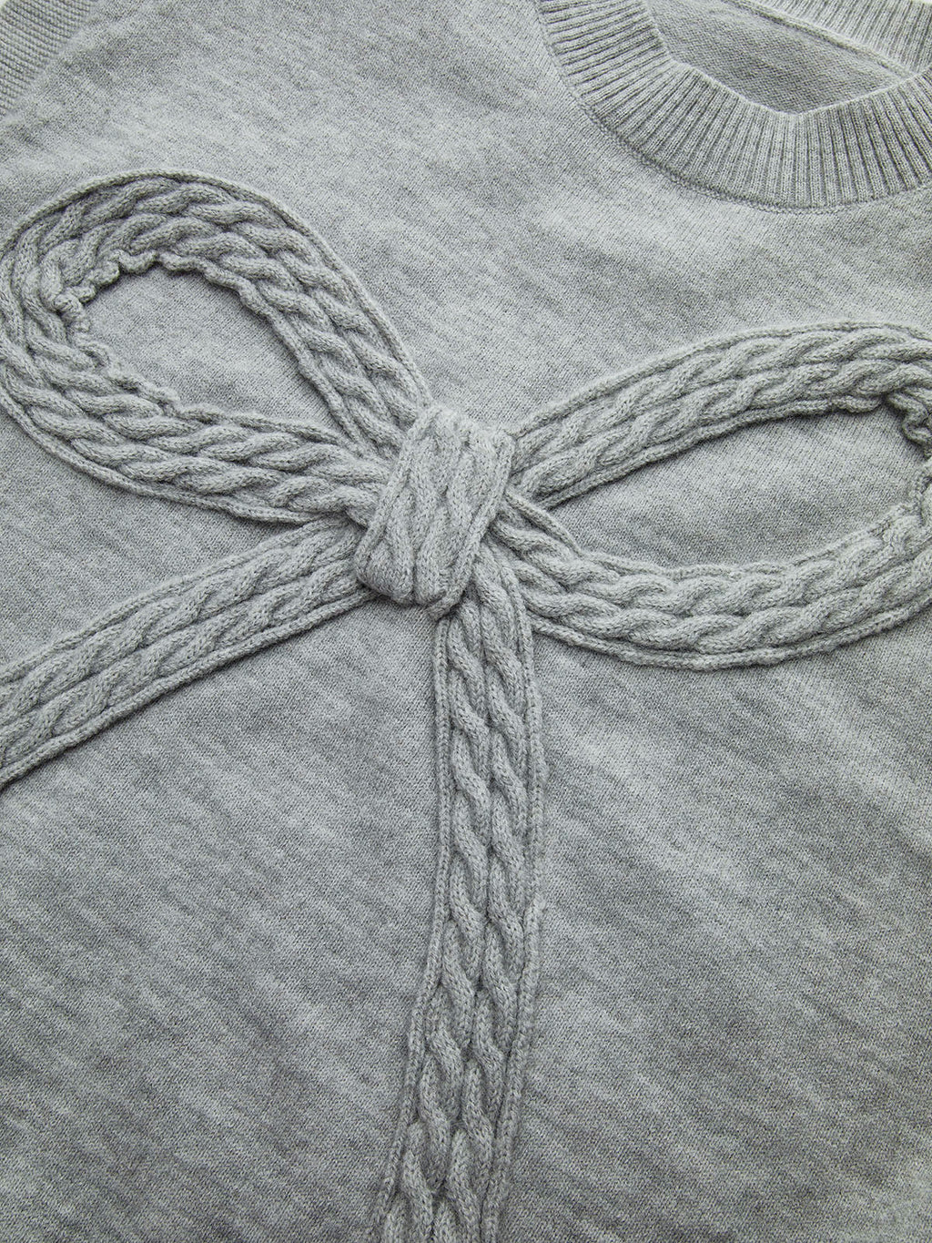 Gilet en maille à détail nœud