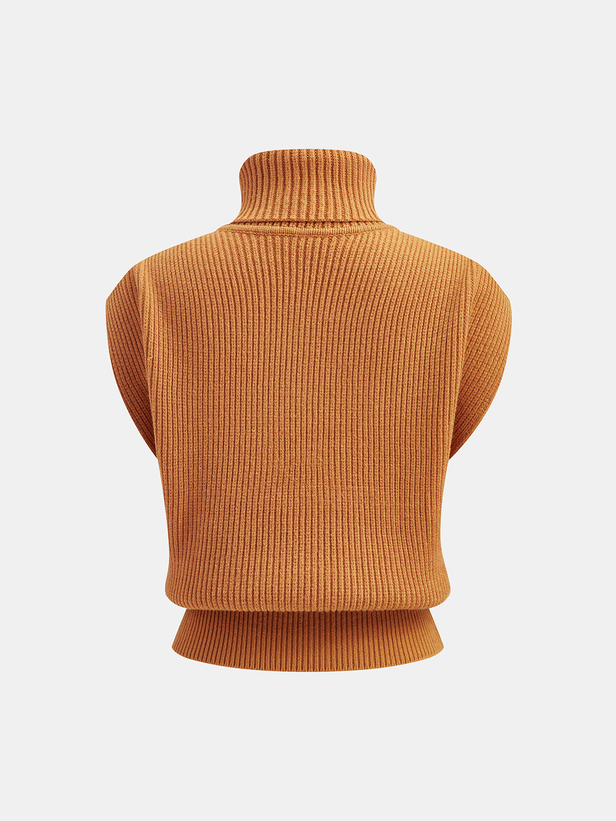 Turtleneck Sleeveless Sweater Vest