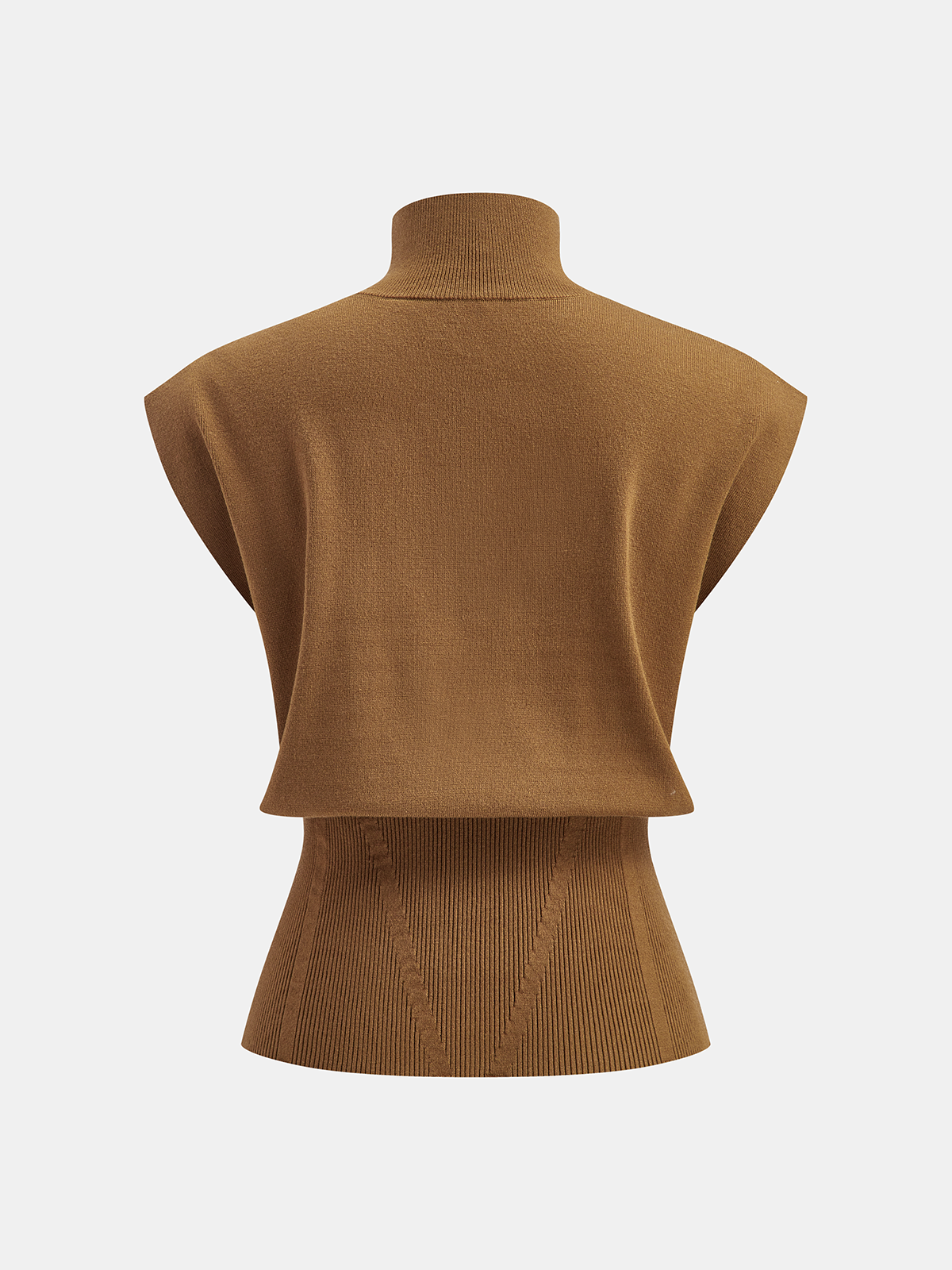 Knitted Cinched Top with Emphasised Shoulders