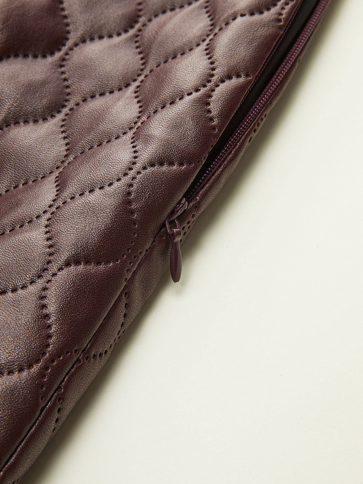 Faux Leather Quilted Mini Skirt