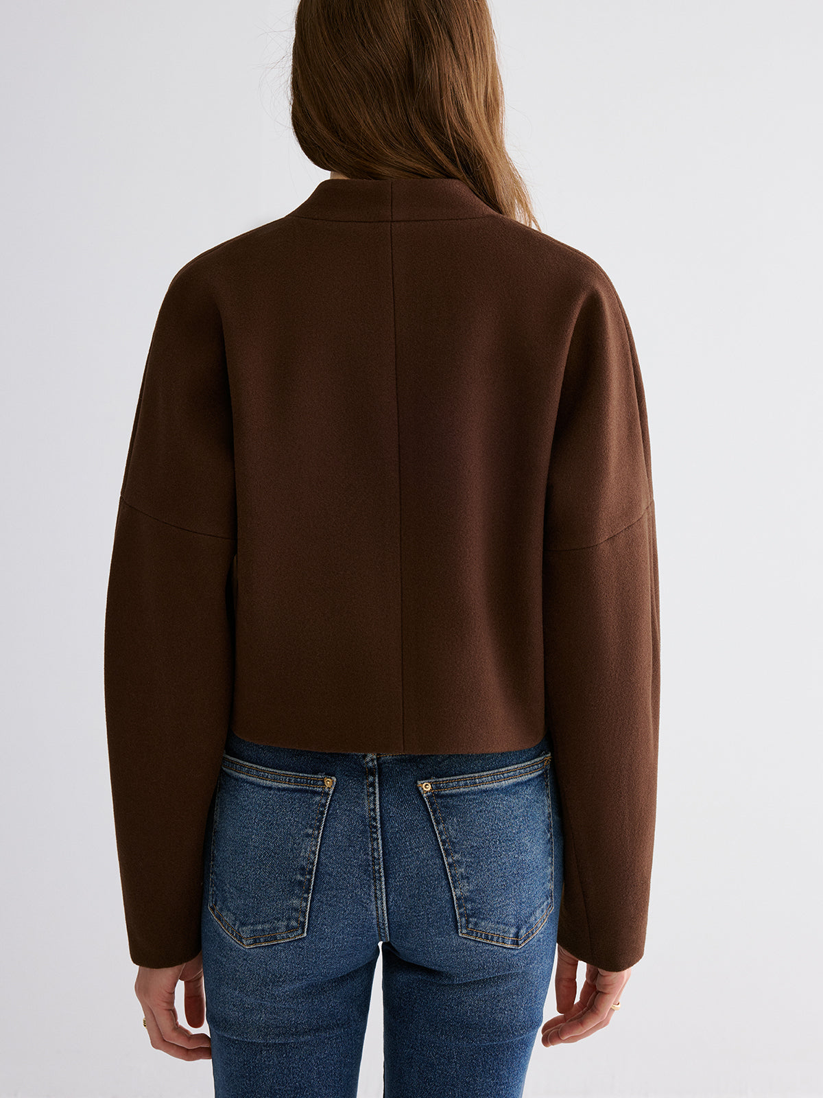 Wool-Blend Cropped Jacket