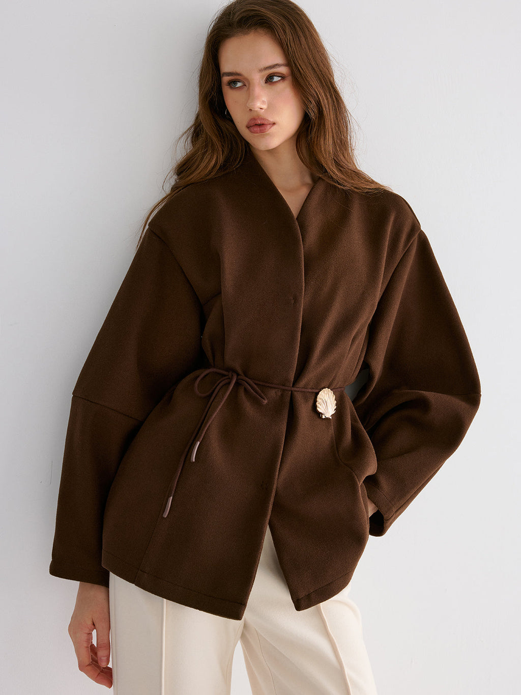 Manteau Shell à nouer à la taille