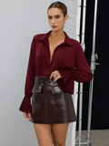 Pleated Bell Sleeve Shirt