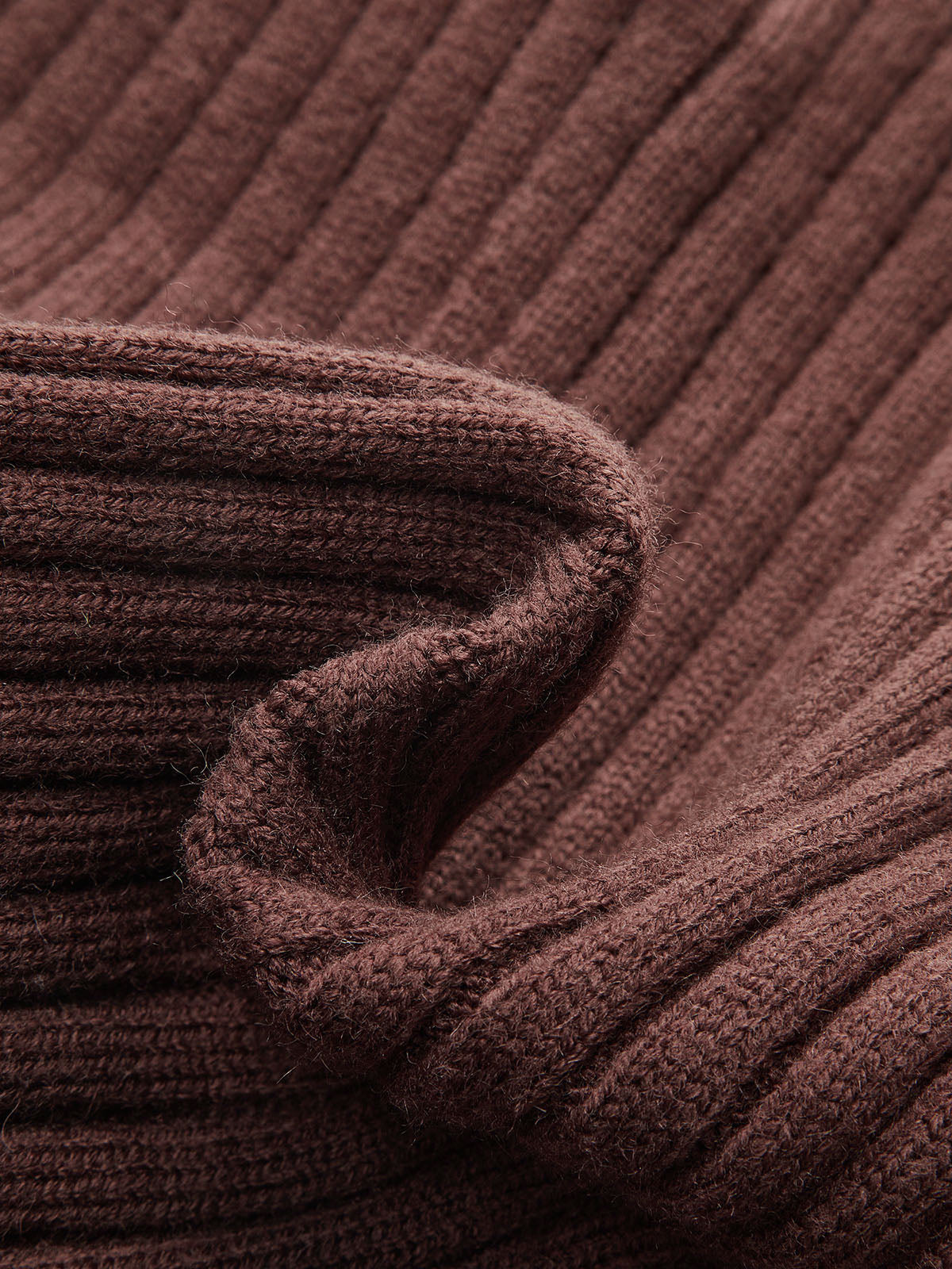 Denim Collar Ribbed Sweater