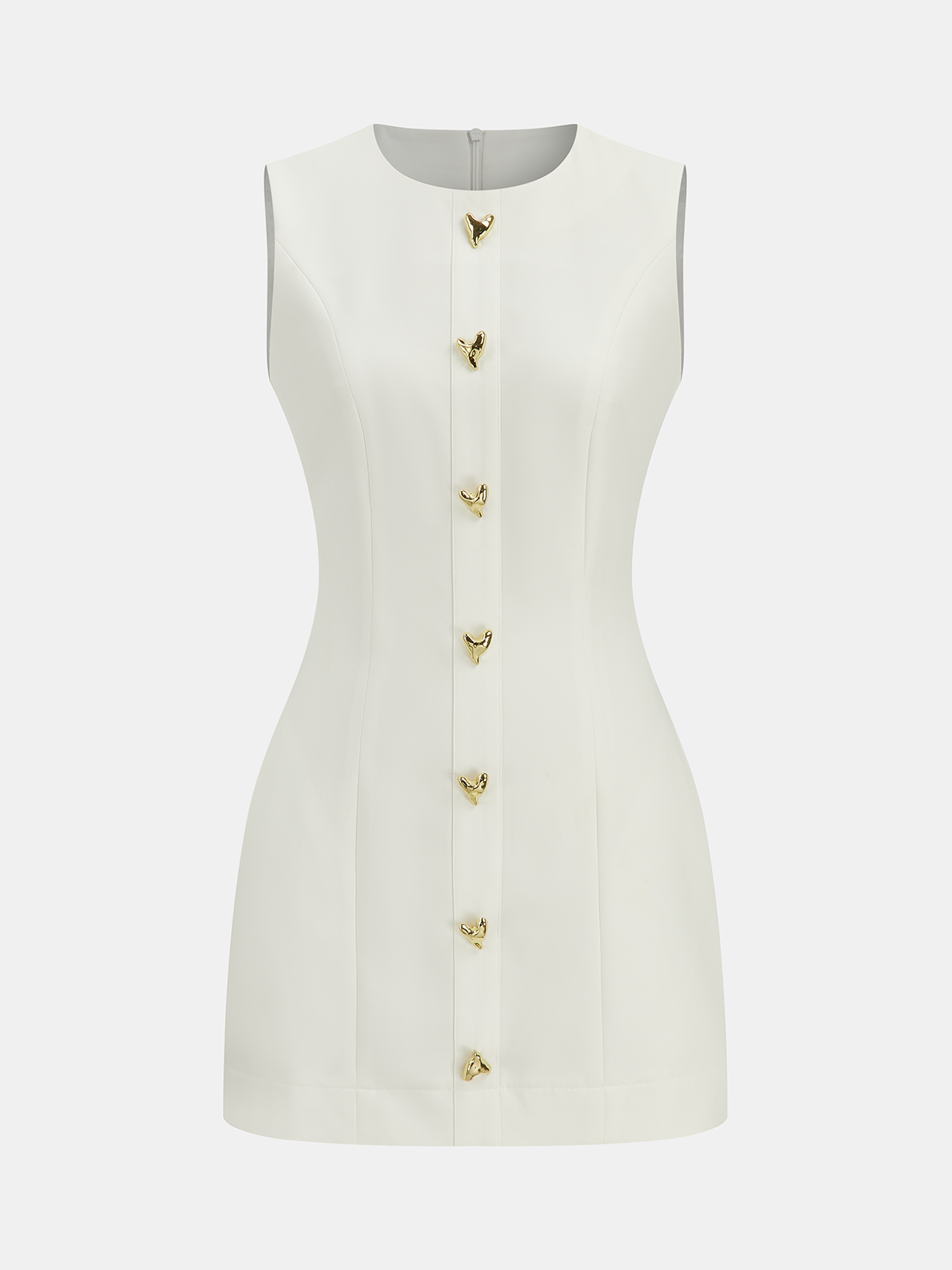 Metal Detail Sleeveless Mini Dress