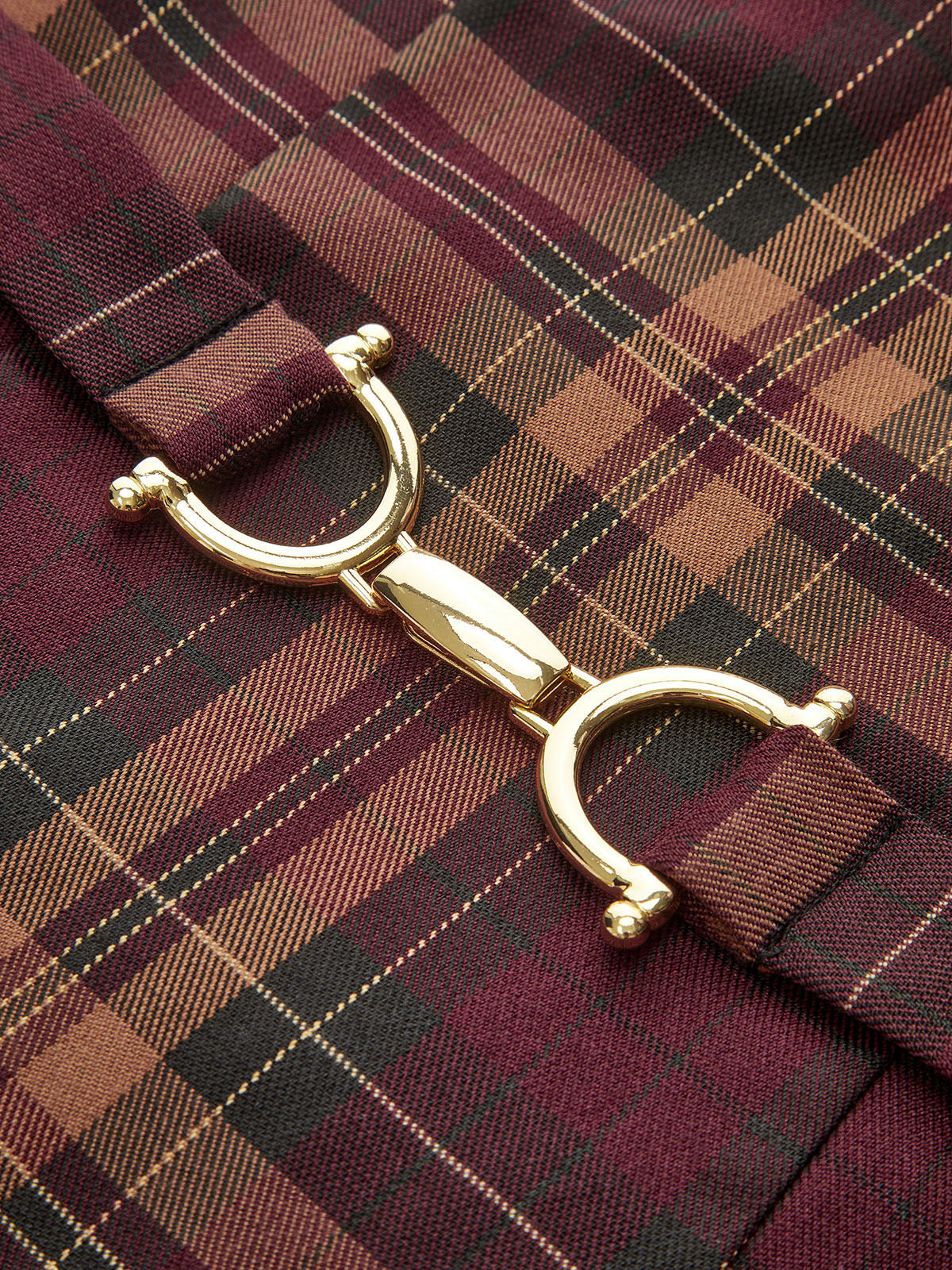 Plaid Sleeveless Mini Dress