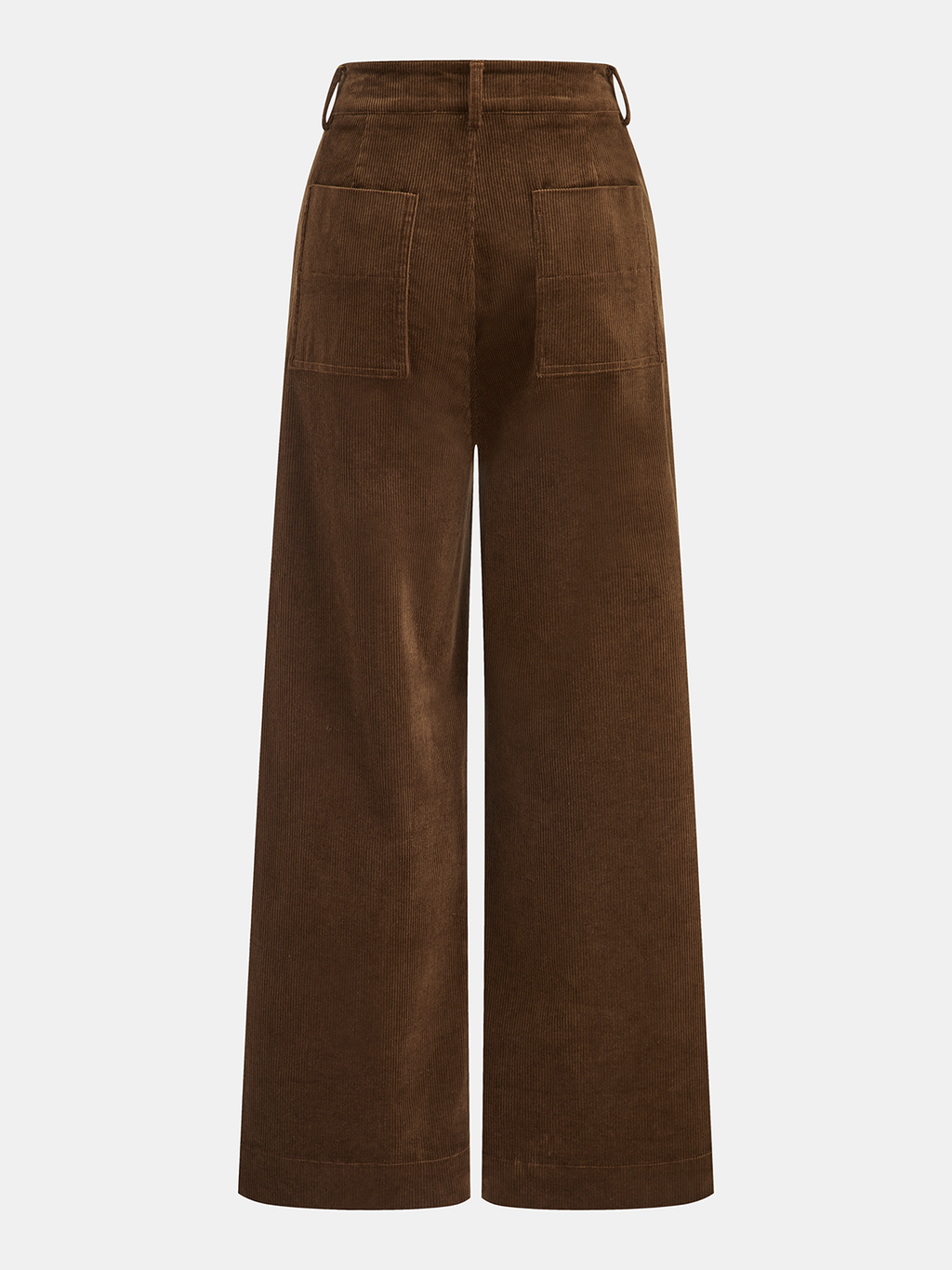 Mid-Waist Cordhose mit weitem Bein