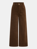 Mid-Waist Cordhose mit weitem Bein