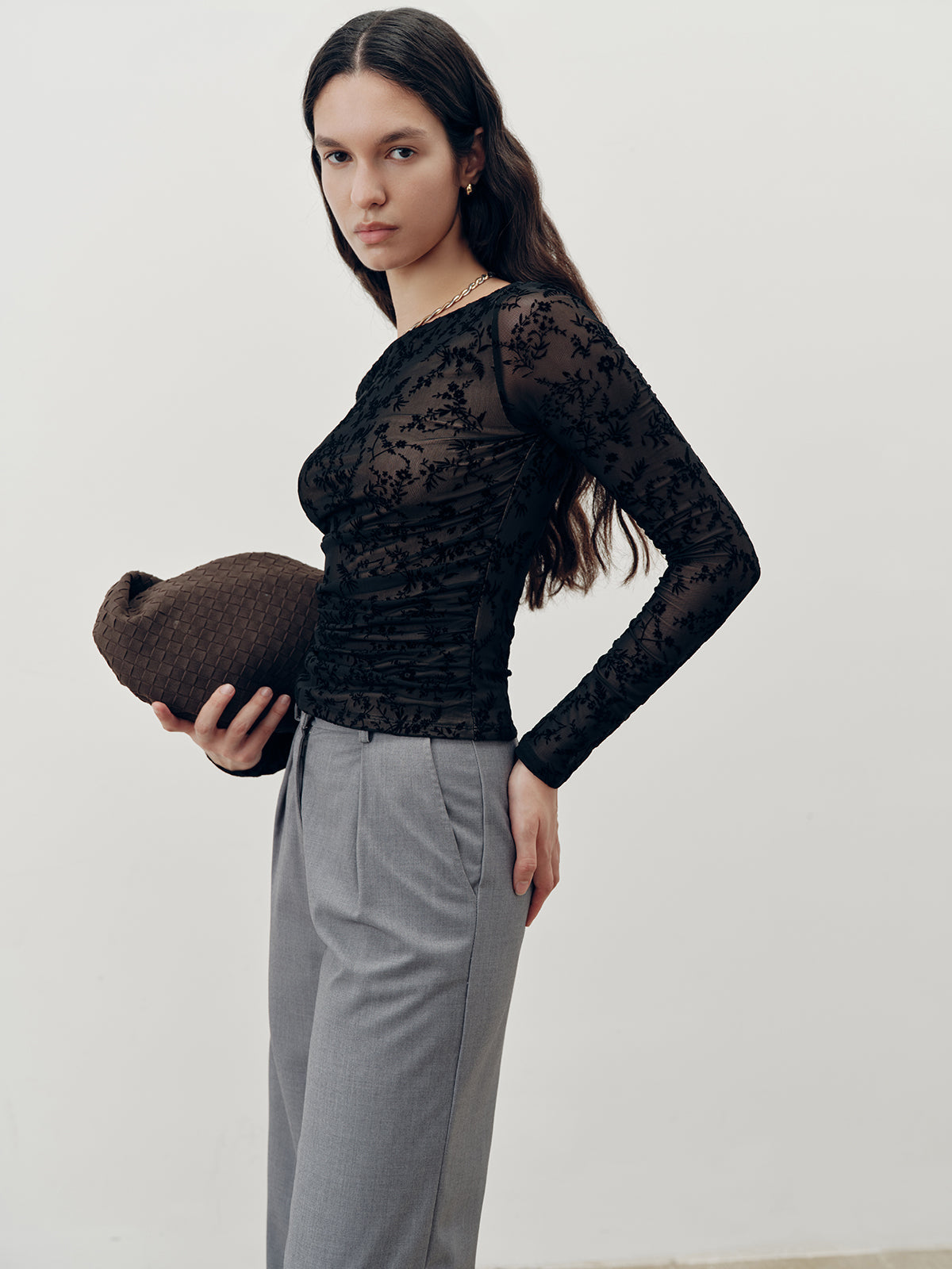 Floral Lace Long Sleeve T-Shirt