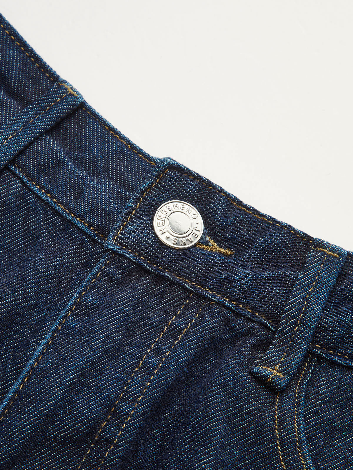 Jean en denim taille mi-haute à jambes larges 