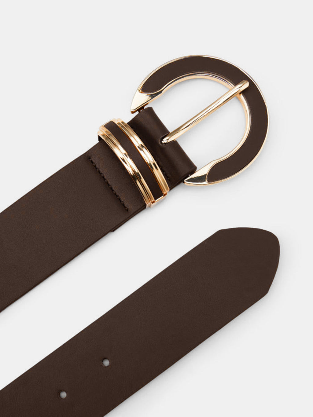 Statement Buckle PU Leather Belt