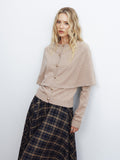 Cardigan superposé style cape
