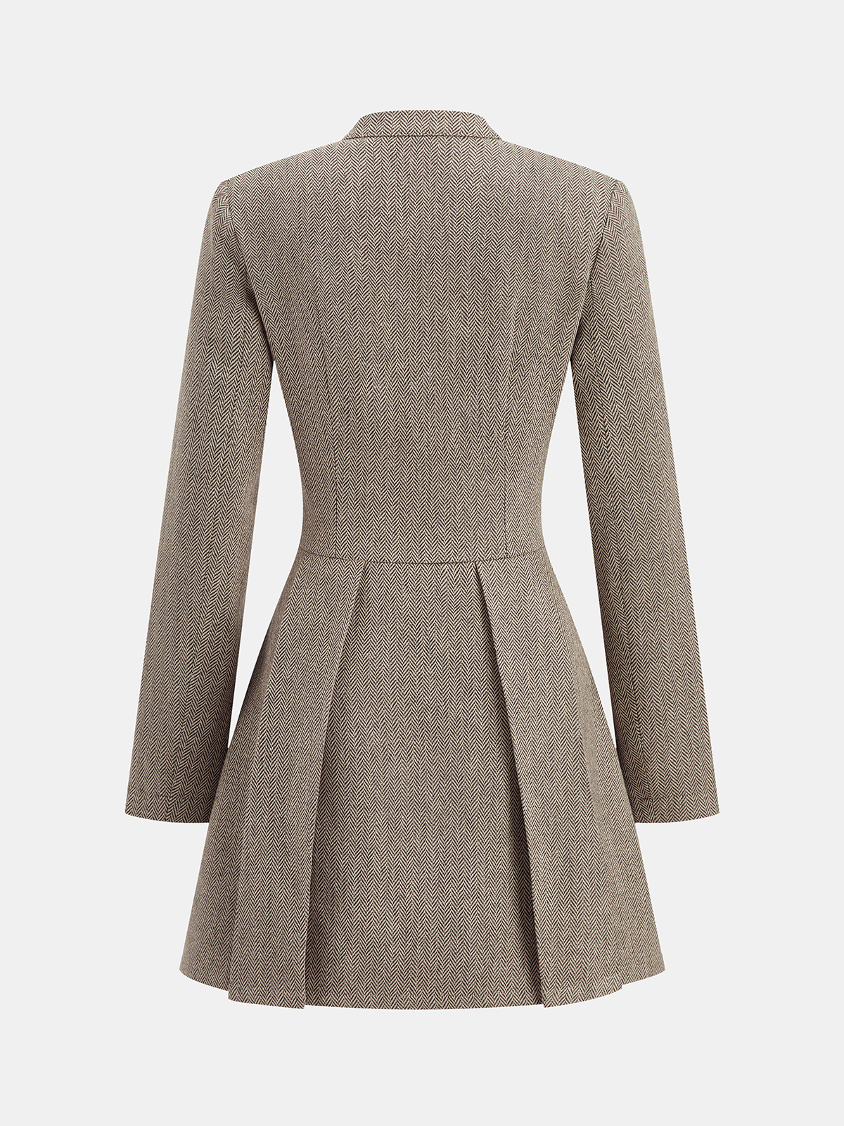 Snap Button Plaid Pleated Mini Dress