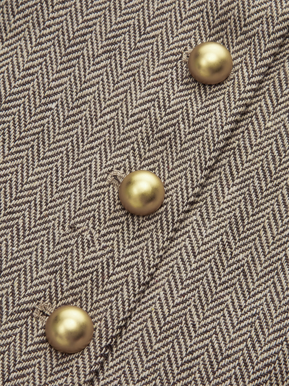 Snap Button Plaid Pleated Mini Dress