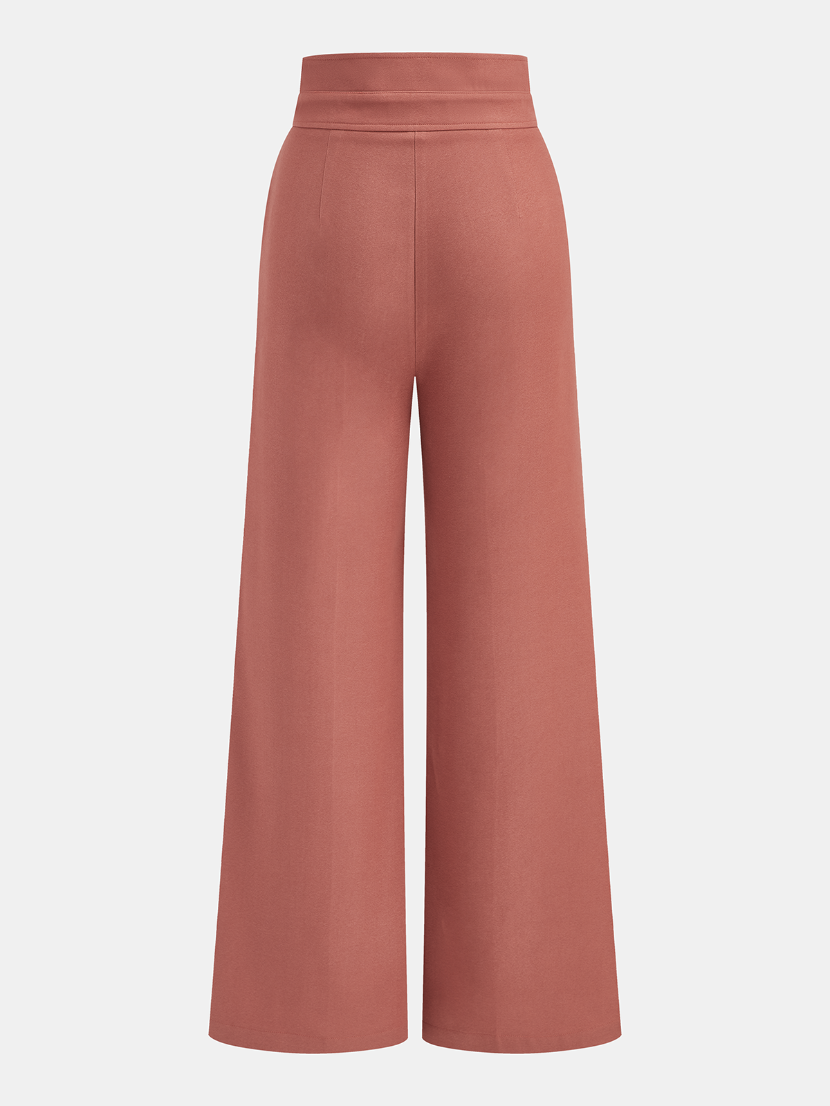 Pantalon à taille haute et jambes larges avec double ceinture 