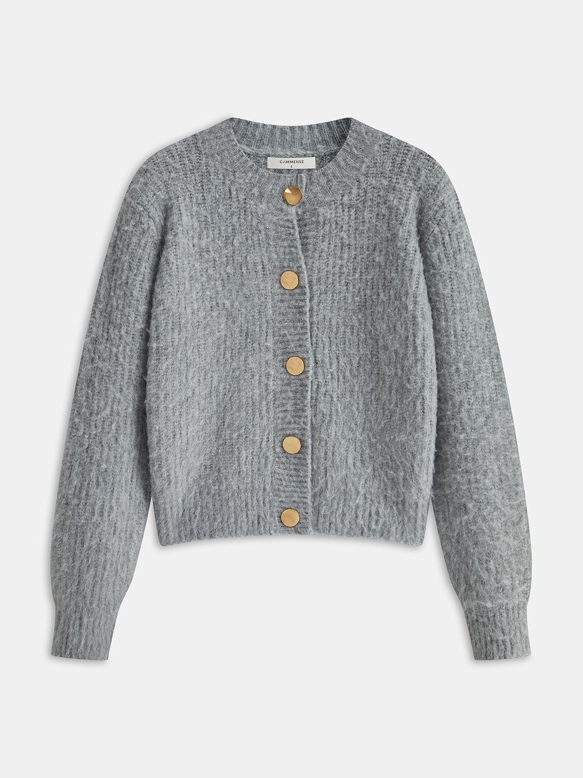 Metal Button Wool-Blend Sweater