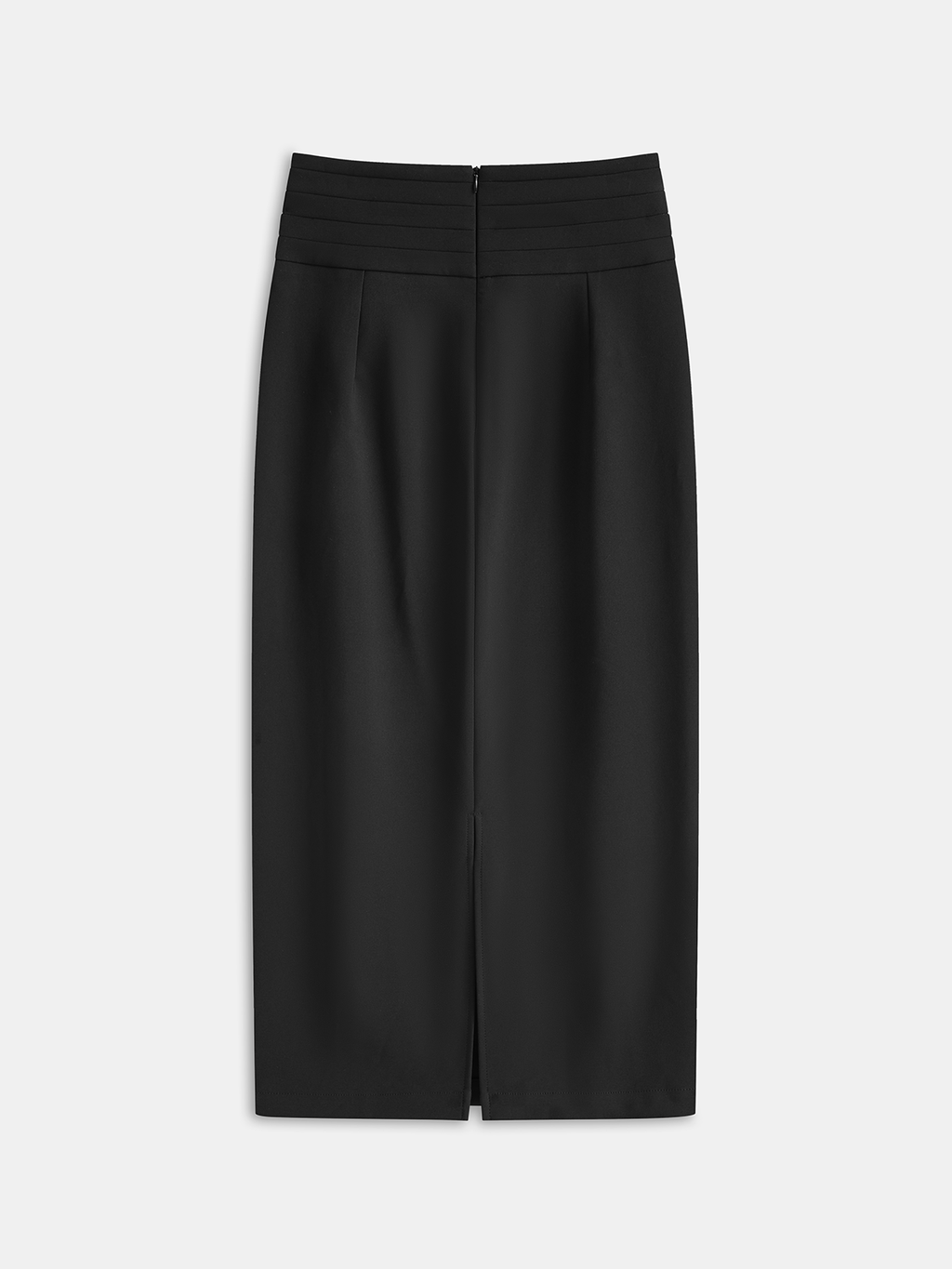 Metal Decor Midi Pencil Skirt