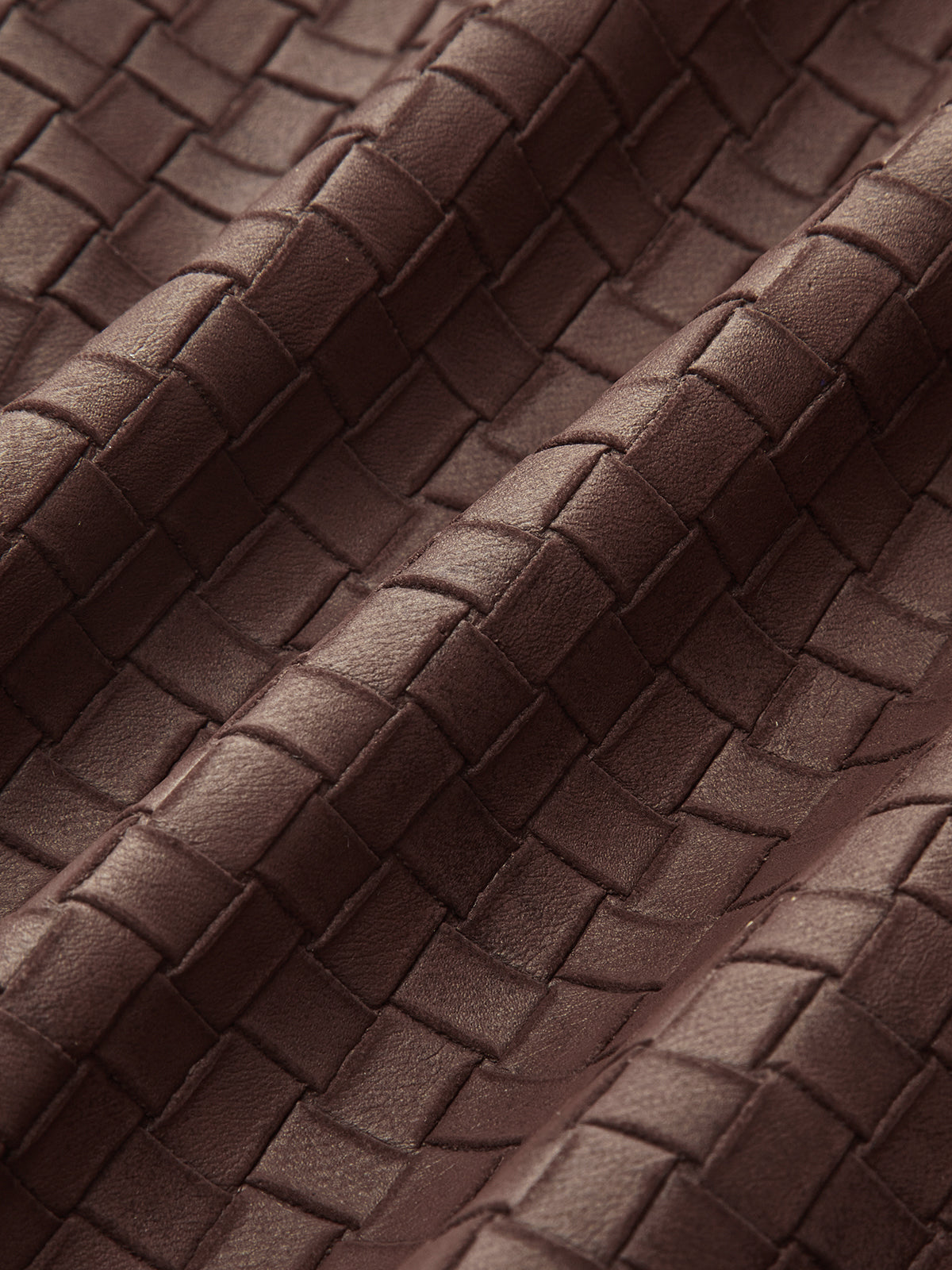 Faux Leather Woven-Patterned Shirt