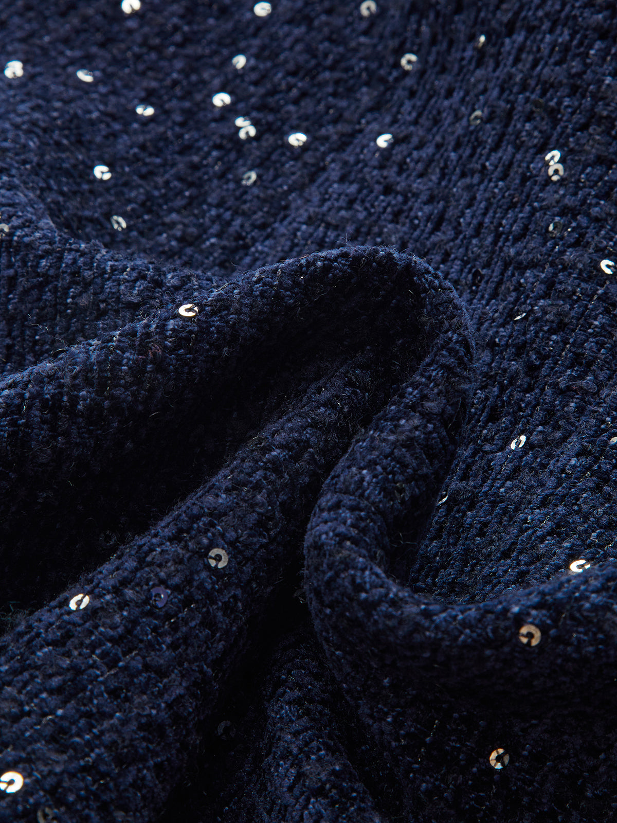 Metal Button Sequin Tweed Strapless Vest