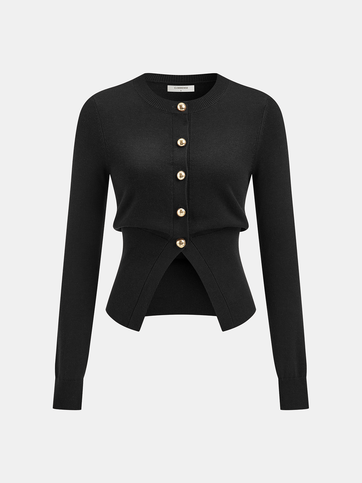 Metal Button Knit Cardigan