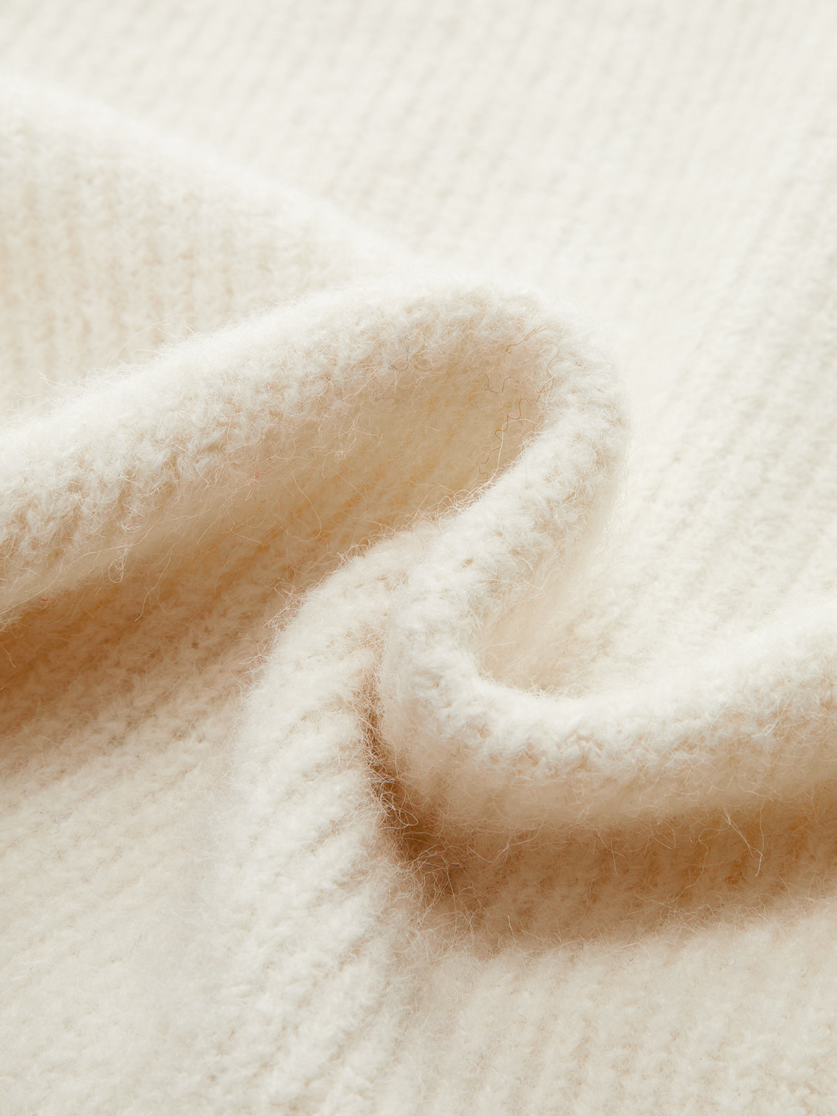 Denim Panel Wool-Blend Peplum Knit Top