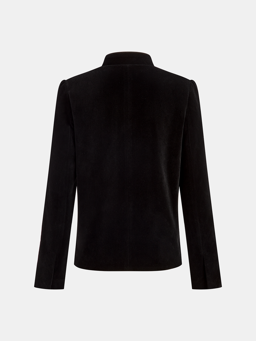 Blazer en velours à col montant