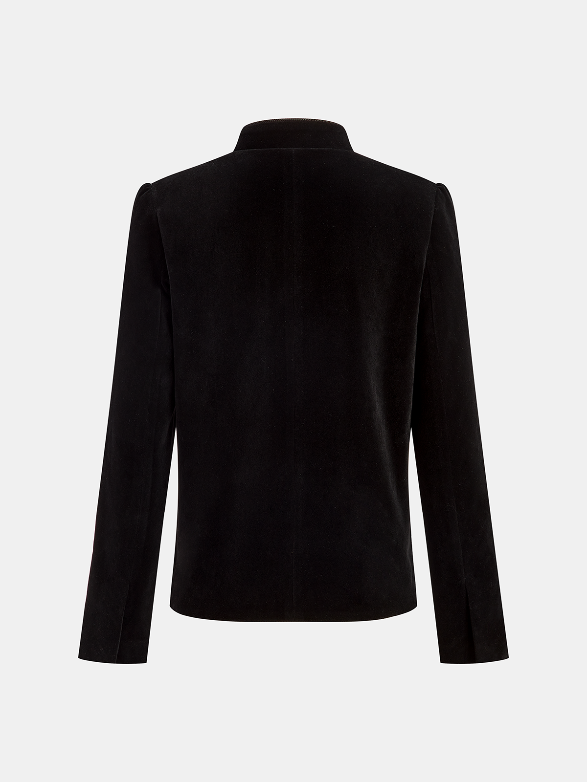 Blazer en velours à col montant