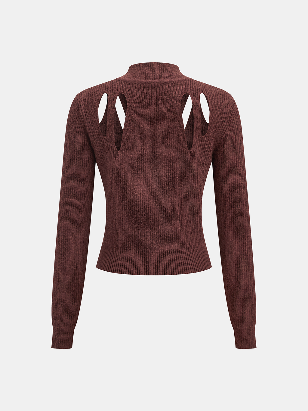 Pull en maille à col montant découpé