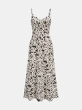 Maxikleid mit Leopardenprint und Spaghettiträgern