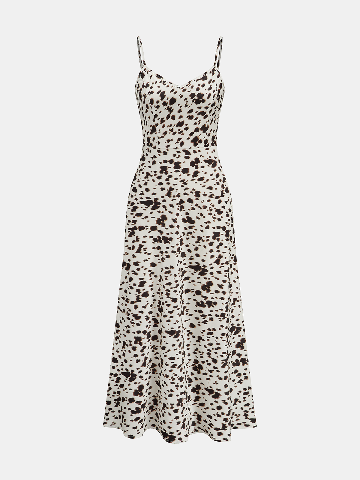 Maxikleid mit Leopardenprint und Spaghettiträgern
