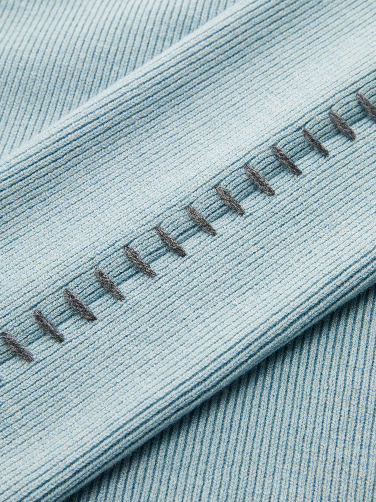 Contrast Stitch Wool-Blend Turtleneck Sweater