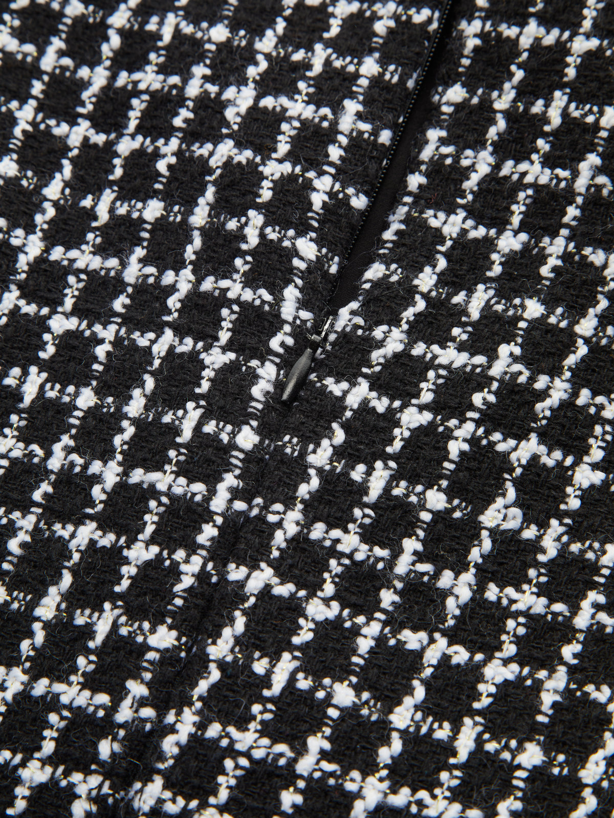 Plaid Metal Button A-Line Mini Dress