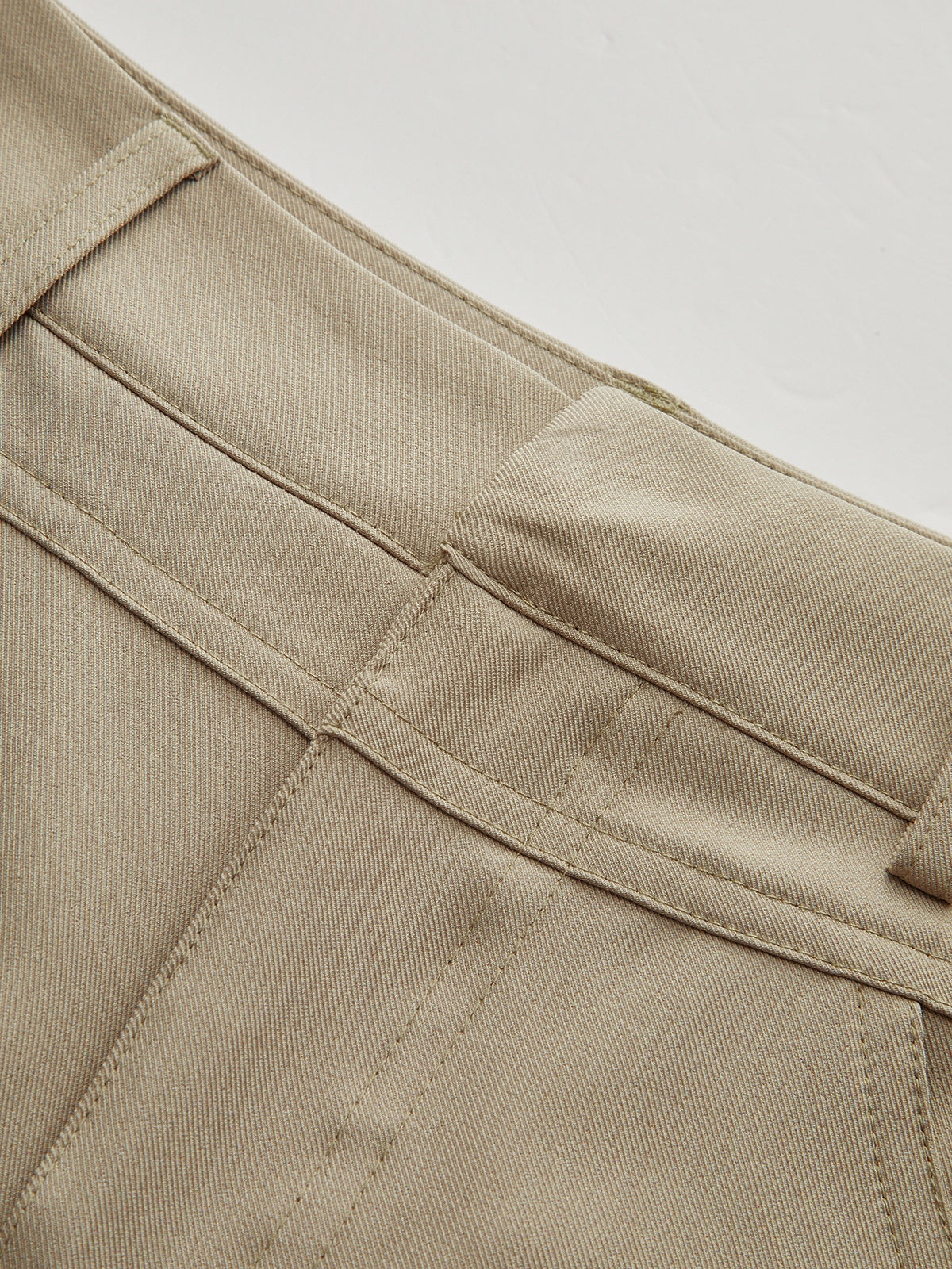 Mid-Waist Seam Detail Wide-Leg Pants