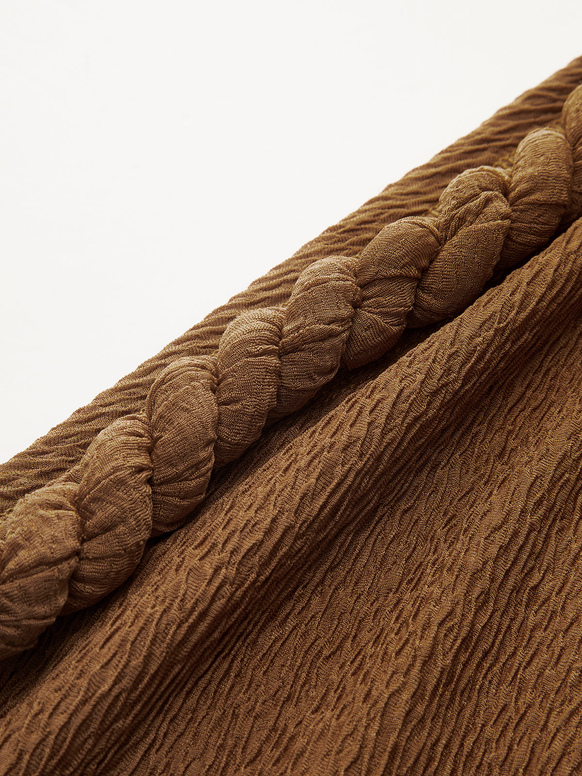 One-Shoulder Rope Ruched Mini Dress