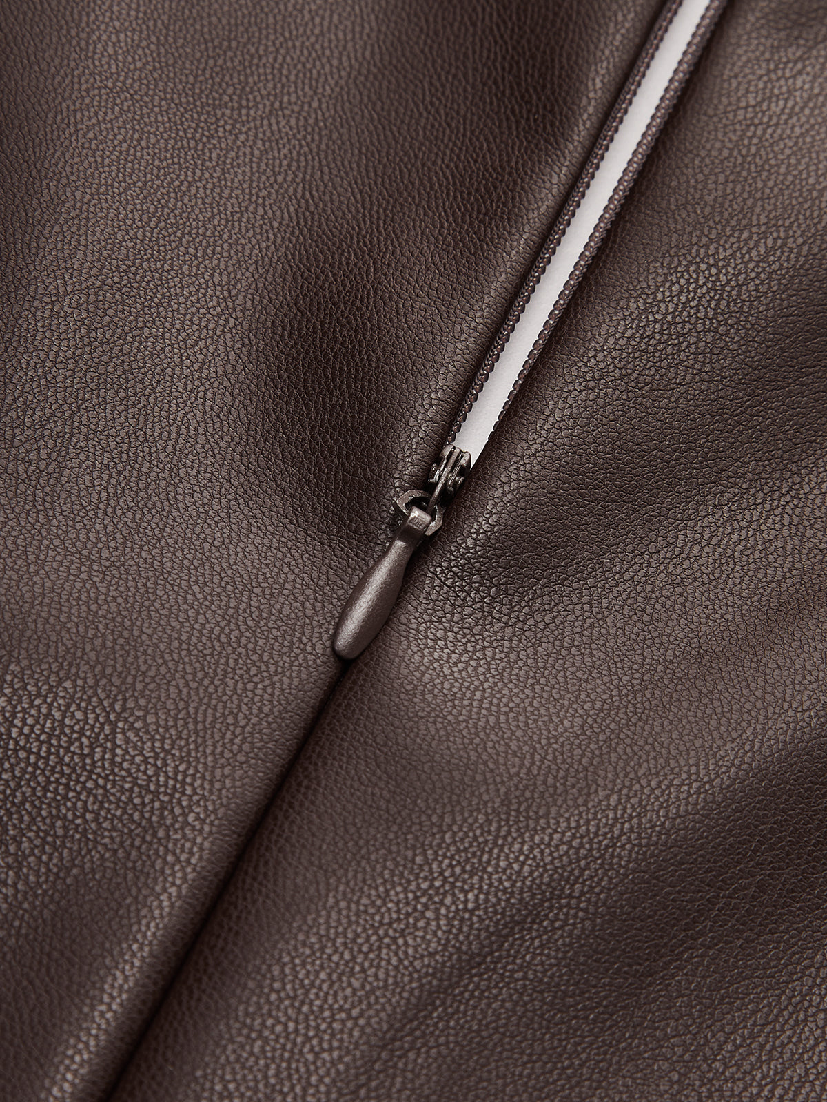 Robe midi sans manches en similicuir 