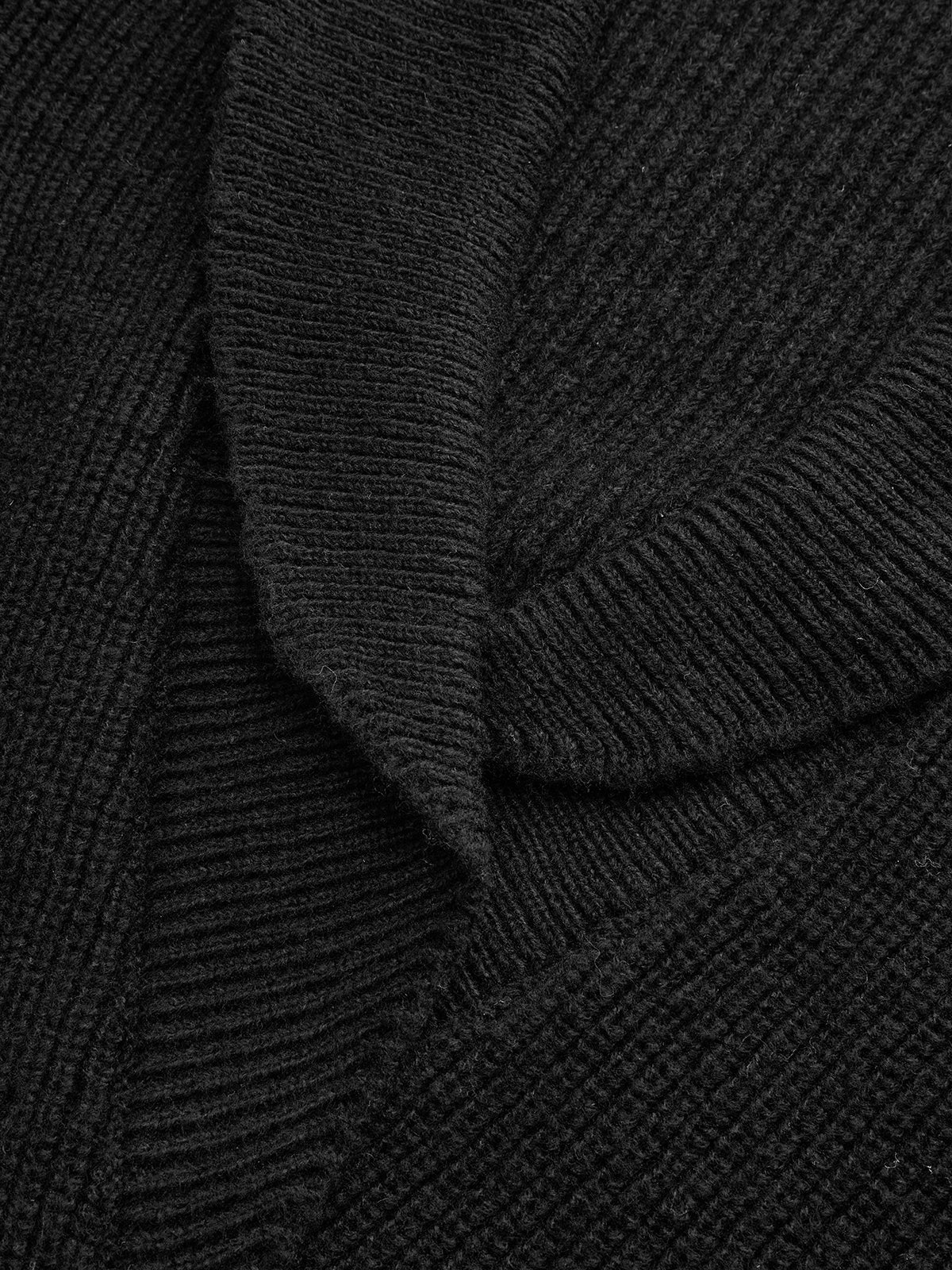 Shawl Collar Batwing Sleeve Knit Outerwear