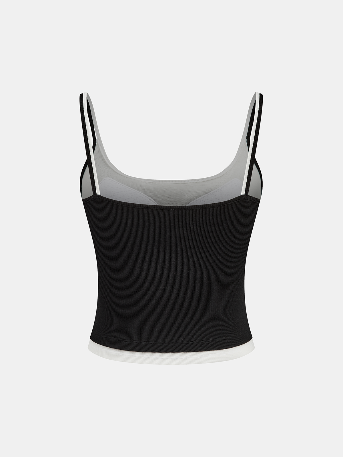 Bra-Free Contrast Trim Henley Cami Top