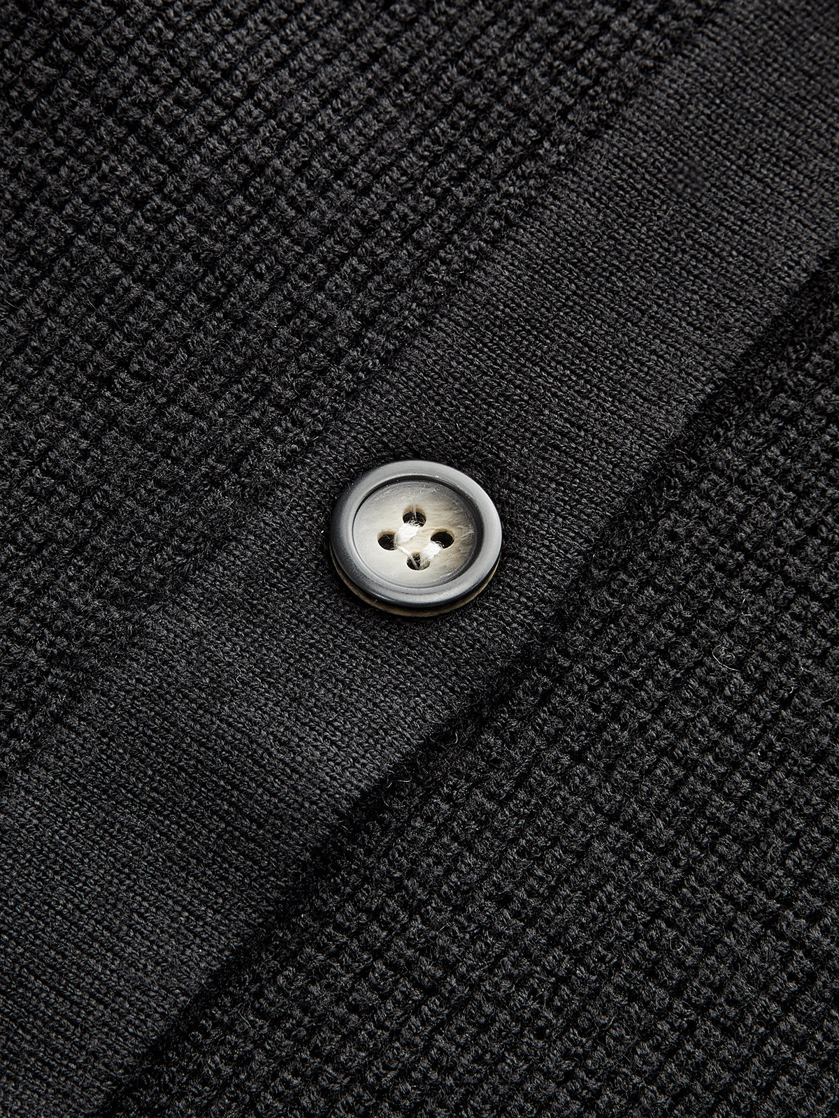 Contrast Ruffle Hem Button Cardigan