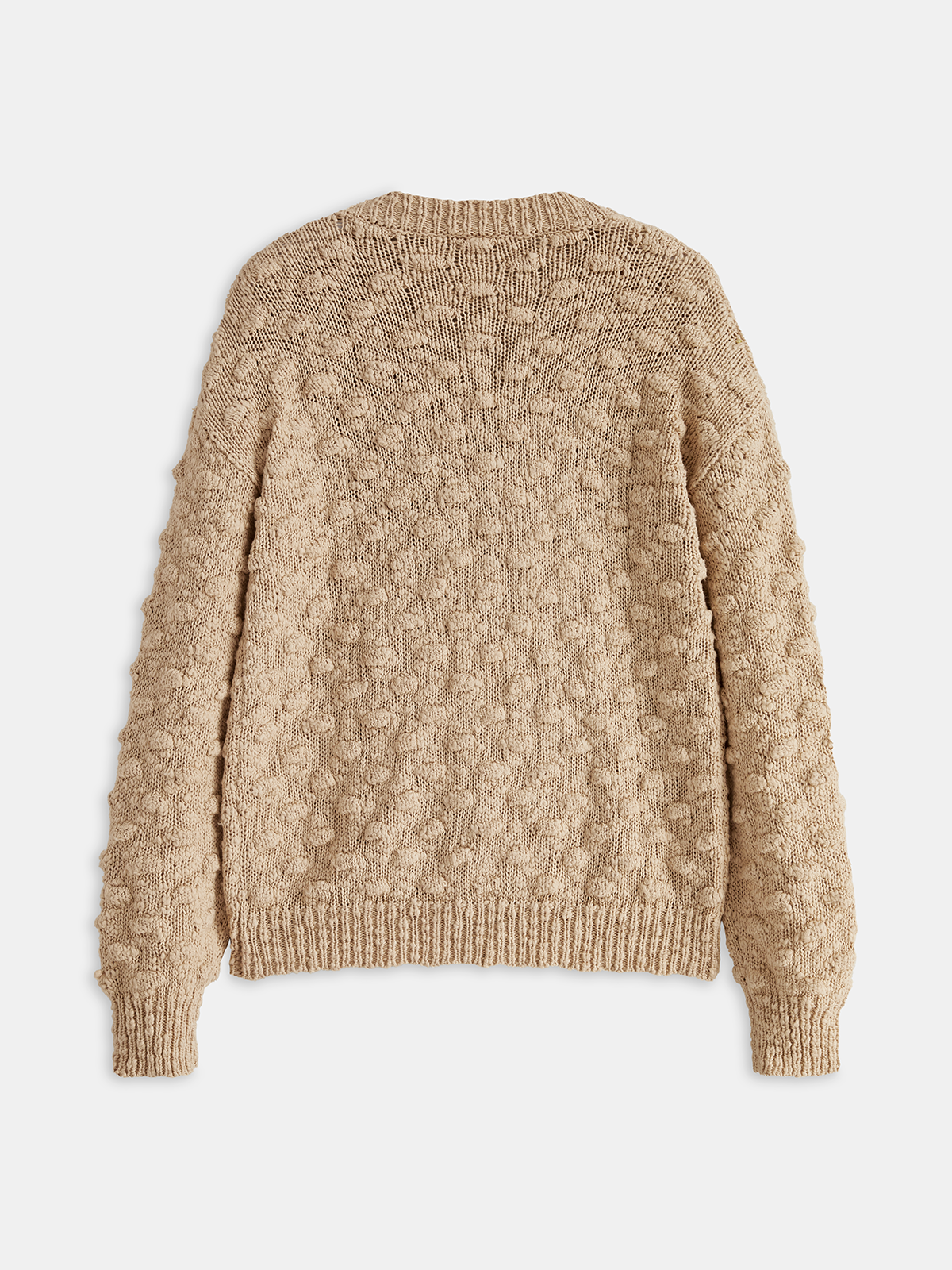 Bow Detail Textured Knit Cardigan