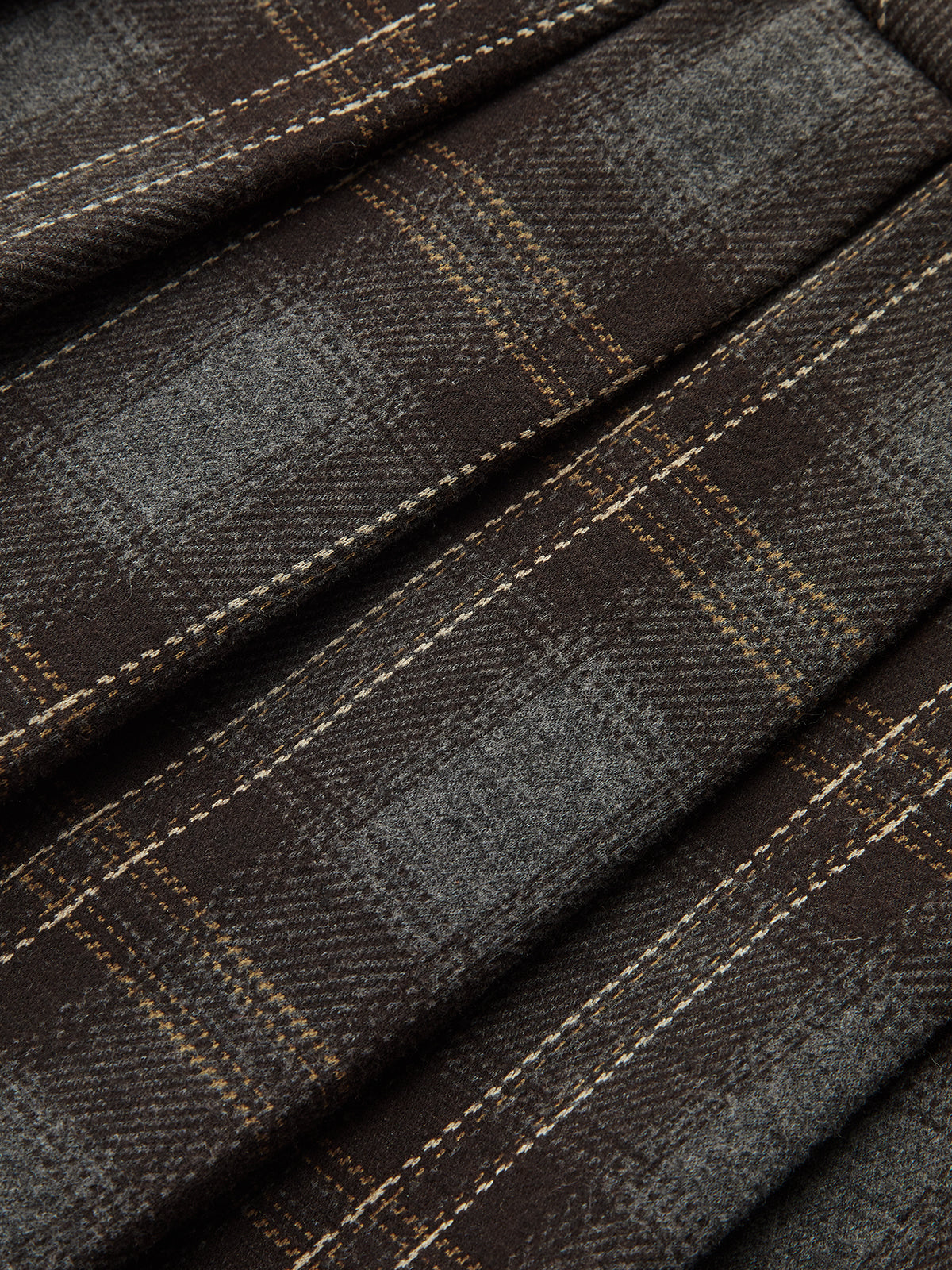 Belted Plaid Pleated Mini Skirt