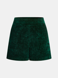 Velvet High-Waisted Shorts