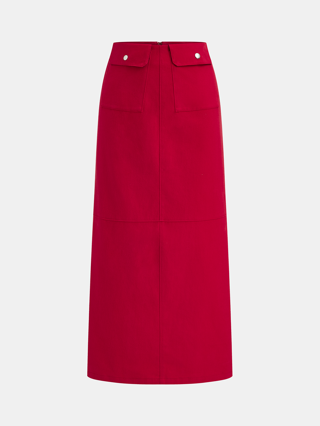 Decor Pocket Mid-Waist Maxi Skirt
