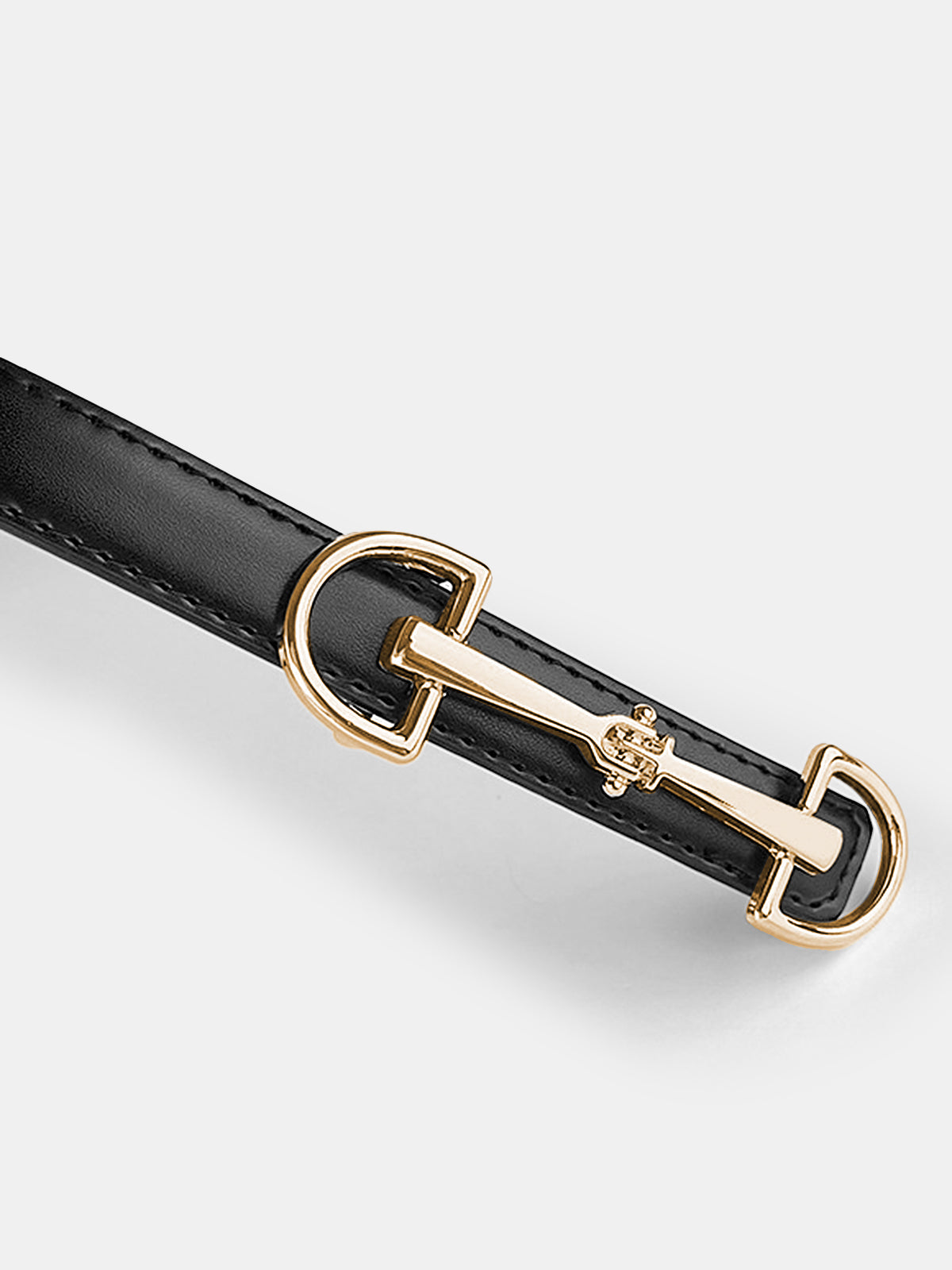 Ceinture fine en cuir à boucle mors de cheval